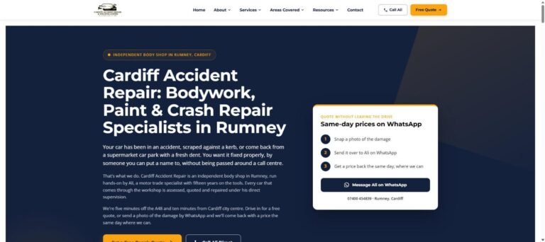 Cardiff Accident Repair website