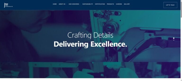 Jeans Manufacturing Co. website homepage